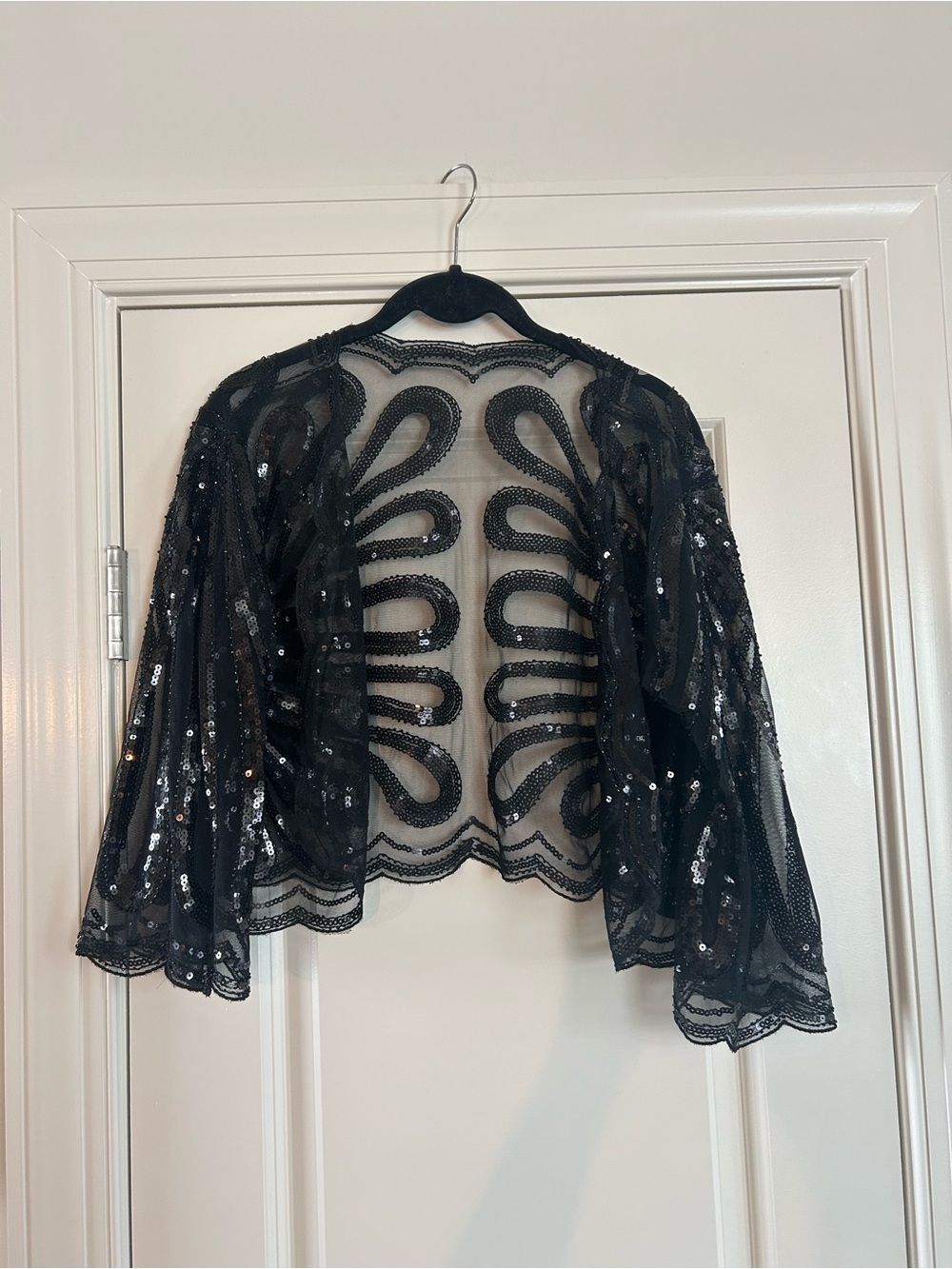 Cropped Sequin bolero jacket